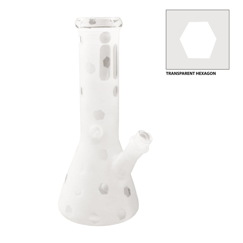 10" ii Frosted Water Pipe with Beaker Base and Ice Catcher