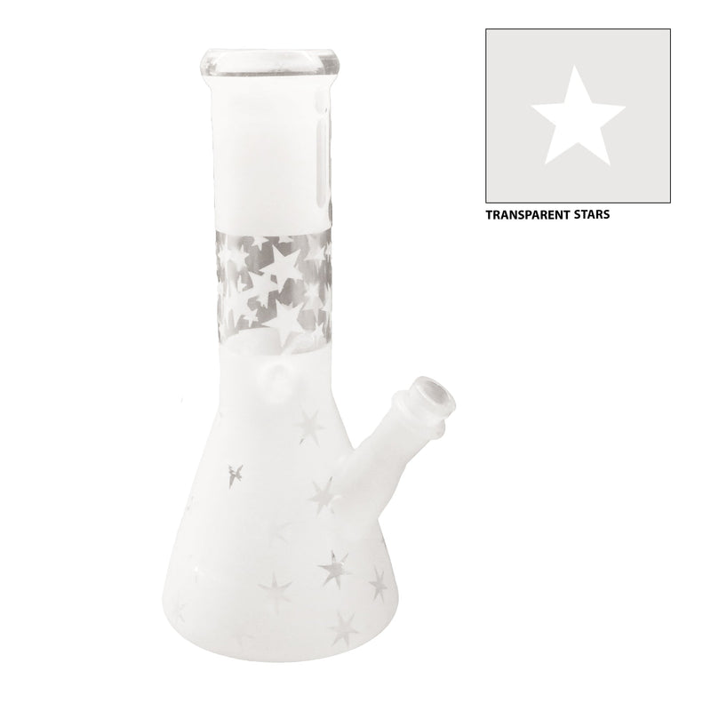 10" ii Frosted Water Pipe with Beaker Base and Ice Catcher