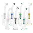 14" Straight Tube Water Pipe with Tree Perc and Bent Neck