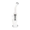 14" Straight Tube Water Pipe with Tree Perc and Bent Neck