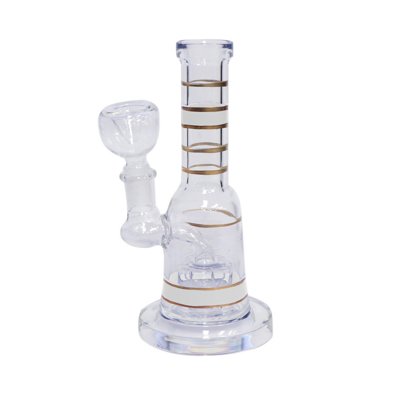 7" Stripped Water Pipe with Barrel Perc