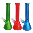 10" Water Pipe Metallic Embossed Leaves with Ice Catcher