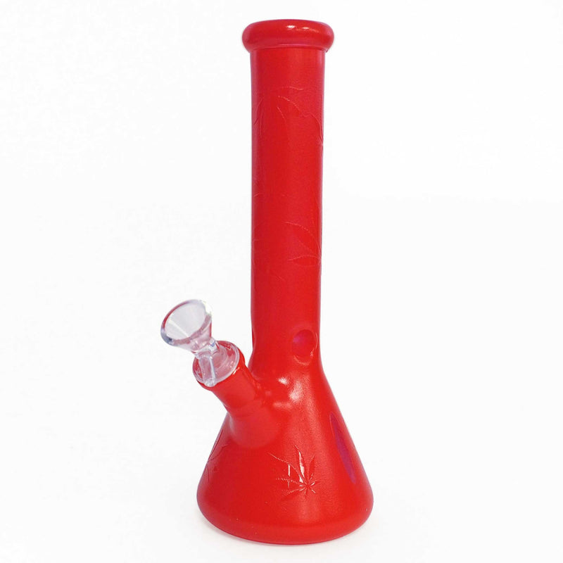 10" Water Pipe Metallic Embossed Leaves with Ice Catcher