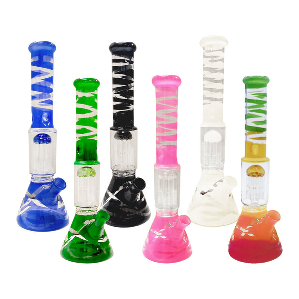 12" Water Pipe with Swirled Design, tree Prec and Ice Catcher