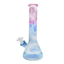 14" Water Pipe with Peacock and Leaf Print, 7mm