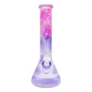 14" Water Pipe with Peacock and Leaf Print, 7mm