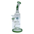 10" Water Pipe with Barel Perk, Stemless, Bent Neck