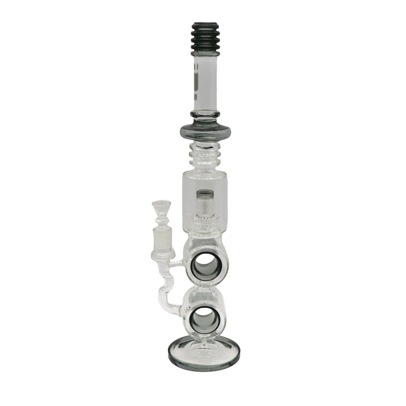 19" Infyniti Circle, Barrel Splashguard, Ribbed Water Pipe