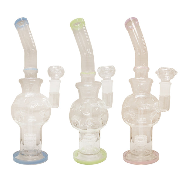 12" Stemless Water Pipe with Showerhead Perc
