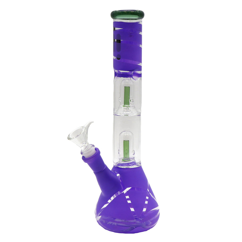 12" Water Pipe with Double Splashguard and Ice Catcher