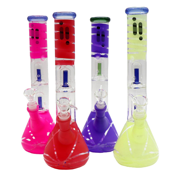 12" Water Pipe with Double Splashguard and Ice Catcher