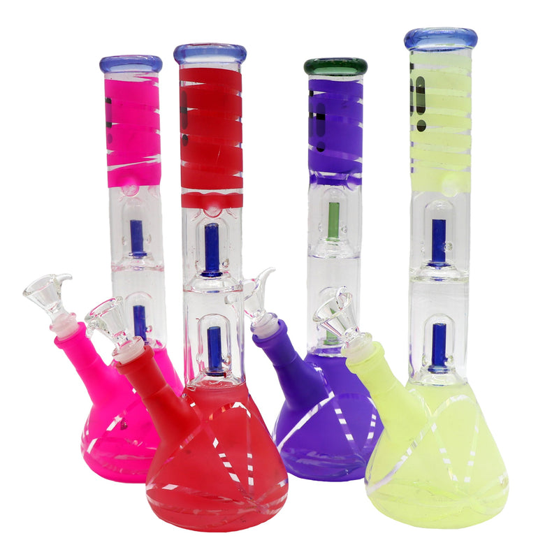 12" Water Pipe with Double Splashguard and Ice Catcher