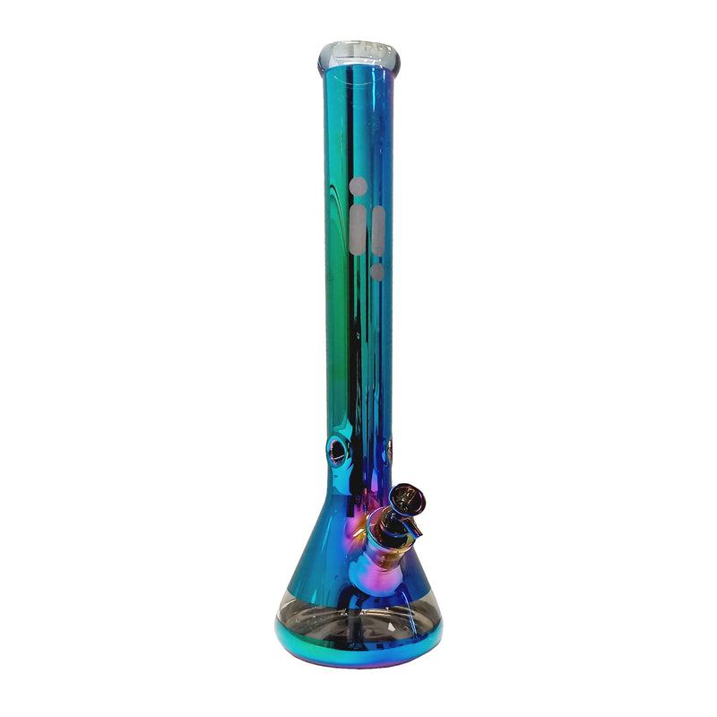 18" Metallic Multi-Colour Water Pipe beaker base with Ice Catcher
