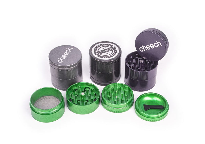SC Cheech 50mm 4 Piece NON Sticky Grinder with Gift Pouch