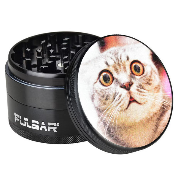 SC Pulsar Stoned Cat 4pc 2.5`` Grinder