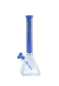 H085 Hoss Glass 14" Pyramid Beaker W/ Colored Top Tube