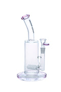 H161  10" Hoss Glass Stemless Grid Bubbler