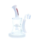 Hoss | 10" Hourglass Marble Rig [H509] Glass Rig Smoking Cat Distribution Milk White