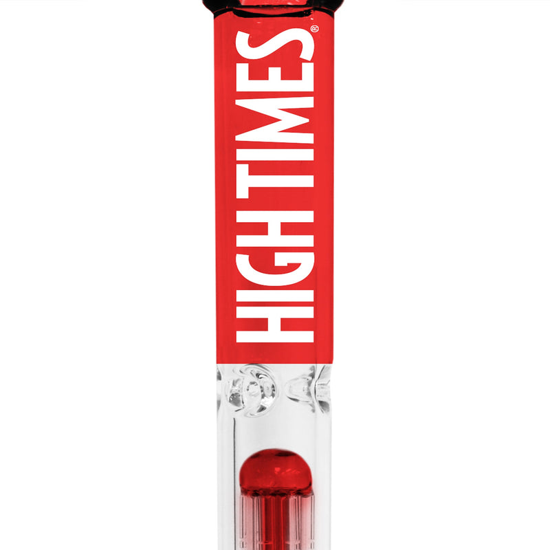 High Times - 16" High There Water Pipe, 8 Arm Tree Perk, Ice Catcher