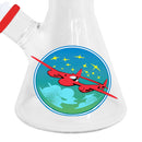 High Times - 16" Circled Plane Water Pipe, 8 Arm Tree Perk, Ice Catcher