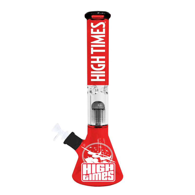 High Times - 16" Square Plane Water Pipe, 8 Arm Tree Perk, Ice Catcher