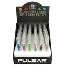 SC Pulsar 4" Chillums with Gem Filter 48 count Display