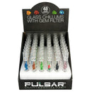 SC Pulsar 4" Glass Chillums w/ Gem Filters 48 count Display