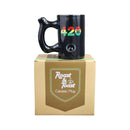 420 Mug - Black Mug with Rasta Colors Mug Pipe Roast and Toast Gifts