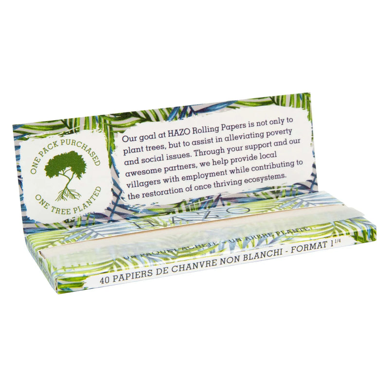 O HAZO Hemp Rolling Papers | 1 1/4" - Full Display of 50x Booklets | Plants 50 Trees!