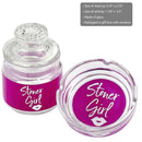 ASHTRAY AND STASH JAR SET - PINK STONER GIRL DESIGN Jar Roast and Toast Gifts