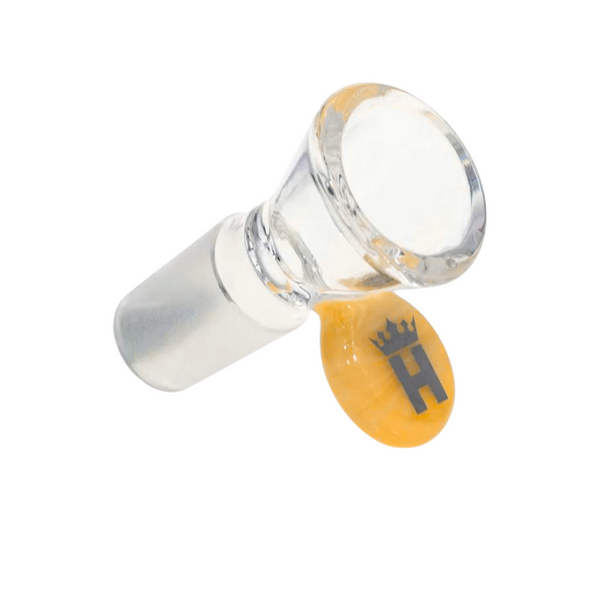 O Hoss Glass | 14mm Cone Bowl with Coloured Tab [YX12C]