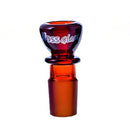 Hoss Glass | 19mm Full colour chunky snapper bowl [YX20C] Bowl · Banger · Oil Burner Smoking Cat Distribution Amber