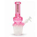 Fortune | 10" Character Cup Glass Water Pipe Glass Bong Fortune Pink