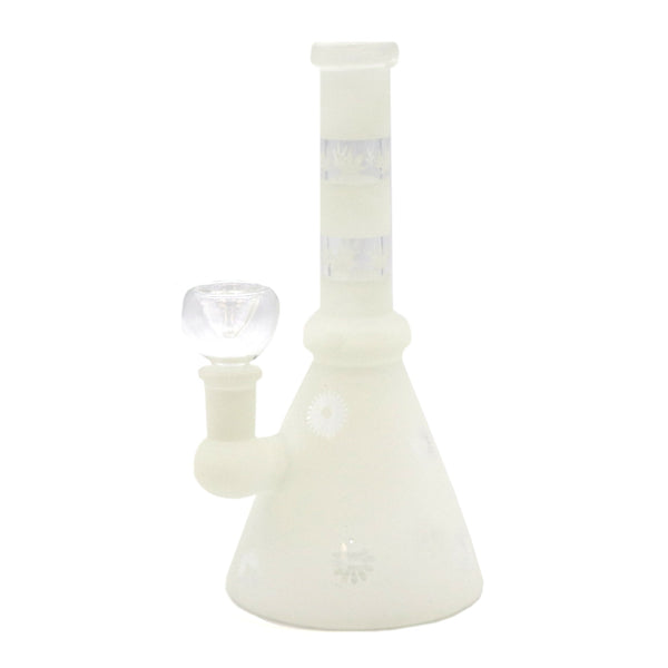 8" Printed Water Pipe Glow in the Dark