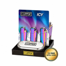 SC Clipper Metal Icy Iridescent 12 count Display lighters
