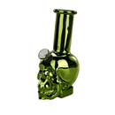 6″ Chrome Reaper Skull Edition Mini Glass Bong – Metallic Finish [JBLMIN-05-16] Glass Bong Canadian Distributor Green