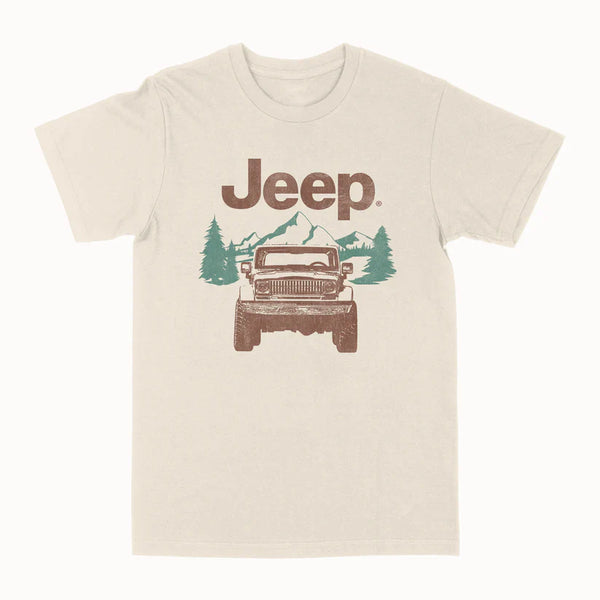 Jeep Mountains T-Shirt – Rugged Comfort Meets Adventure Style Short Sleeve Philcos Medium