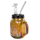 O TOPPUFF® | 5.5″ Mason Jar Glass Bong – Surface Plating Colors [JTOP01.1006]