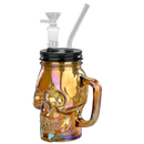 O TOPPUFF® | 6″ Skull Cup Glass Bong – Surface Painting Colors [JTOP01.1006]