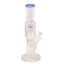12″ Straight Tube Glass Bong Tire Percolator with Inline Ash Catcher (C2245) Glass Bong Canadian Distributor Jade Blue