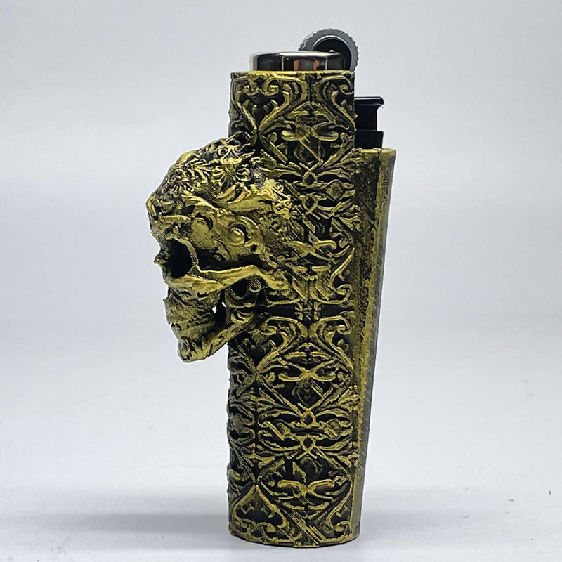 O Unique Skull Case Cover for Mini Clipper Lighter