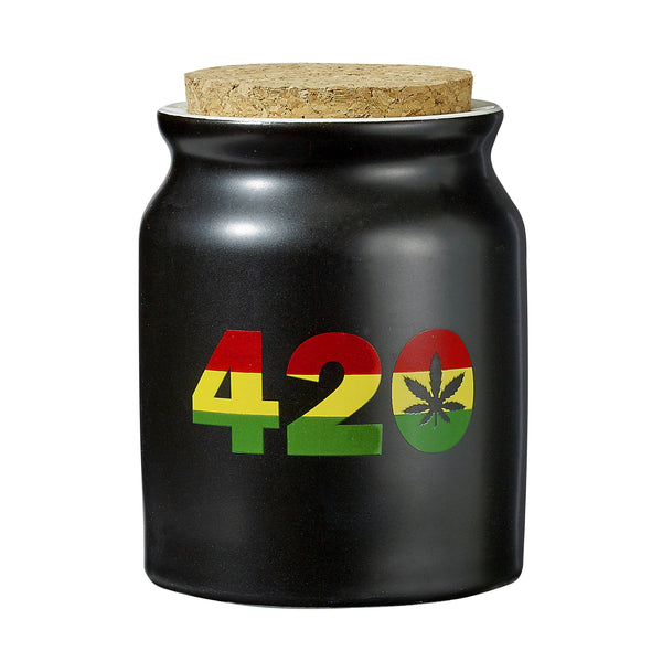 O 420 rasta color stash jar