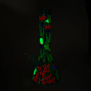 10" 3D Under The Sea Design Glass Beaker Bong-Glow in the dark Glass Bong 777 Smoke