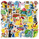 50pcs Assorted Anime Design Stickers Gadget Every Weekend Pokemon_B