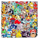 50pcs Assorted Anime Design Stickers Gadget Every Weekend Pokemon_A