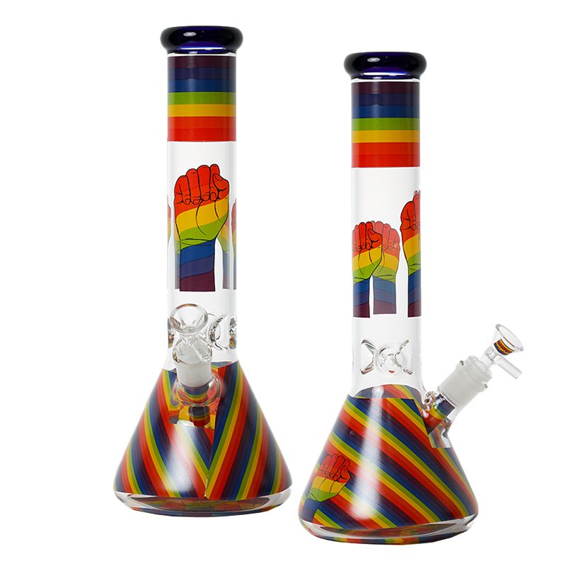 14″ 5MM Glass Beaker Bong – (LGBTQ-00x) Glass Bong Canadian Distributor Design 2