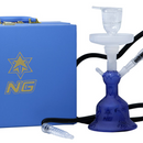 NG-13 inch Sandblasted Hookah Set [TD-2] Hookah High-End Brands Glass Blue