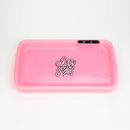 Acid Secs LED Rolling Tray with Grinding Pad Tray Acid Secs Productions Inc. Pink