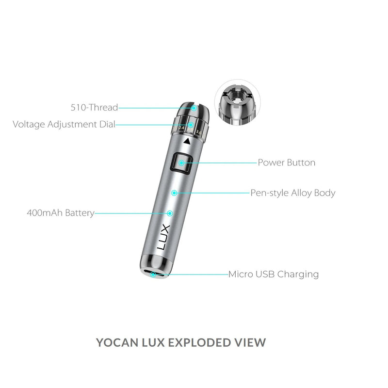 O Yocan | LUX Universal twist Battery for 510 thread Display of 20