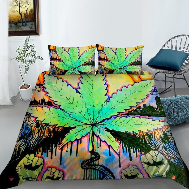 O Mr Johnny Green | Digital Printed 3Pcs Queen Size Duvet Cover